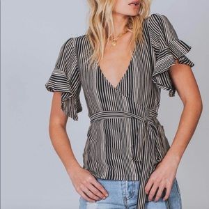 Free people striped wrap top